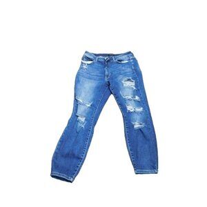 Judy Blue Size 14W Plus Size Boyfriend Ripped Distressed STRETCH Denim Jeans